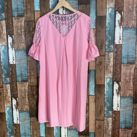 Moonbasa medium pink lace top dress - Picture 13 of 16